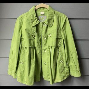 Michael Kors (S) Light Spring Short Jacket Lime Green 100% Cotton WORTH $300